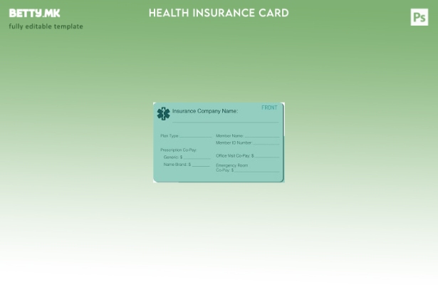 модерен стил Шаблон за картичка за здравствено осигурување на осигурителна компа